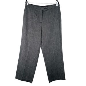 Kim Roger Black & Gray Classic Preppy Business Career Wide Leg Pants Size 14